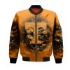 NCAA Tennessee Volunteers Custom Text Number Orange Black Bomber Jacket V2