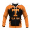 NCAA Tennessee Volunteers Custom Text Number Orange Black Zip Up Hoodie V4