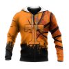 NCAA Tennessee Volunteers Custom Text Number Orange Black Zip Up Hoodie V6