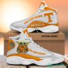 NCAA Tennessee Volunteers Custom Name Baby Yoda Air Jordan 13 Shoes
