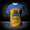 NCAA UCLA Bruins Custom Text Number Blue Gold T-Shirt V6