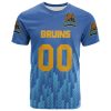 NCAA UCLA Bruins Custom Text Number Blue T-Shirt V2