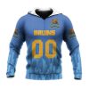 NCAA UCLA Bruins Custom Text Number Blue Pullover Hoodie V2