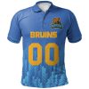 NCAA UCLA Bruins Custom Text Number Blue Polo Shirt V2