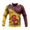 NCAA USC Trojans Cardinal Gold Pullover Hoodie V8