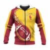 NCAA USC Trojans Gold Cardinal Zip Up Hoodie V2