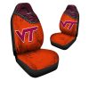 NCAA Virginia Tech Hokies Orange Maroon Car Seat Covers V2