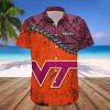 NCAA Virginia Tech Hokies Orange Maroon Hawaiian Shirt V12