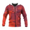 NCAA Virginia Tech Hokies Orange Maroon Zip Up Hoodie V3