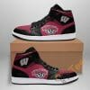 NCAA Wisconsin Badgers Pink Air Jordan 1 High Sneakers