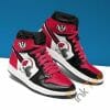 NCAA Wisconsin Badgers Red White Air Jordan 1 High Sneakers