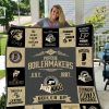 NCAA Purdue Boilermakers Gold Black Est 1887 Quilt Blanket