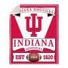 NCAA Indiana Hoosiers Crimson White Est 1820 Fleece Blanket