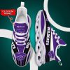 NCAA Kansas State Wildcats Custom Name White Purple Max Soul Shoes V2
