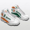 NCAA Miami Hurricanes White Green Air Jordan 13 Shoes