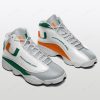 NCAA Miami Hurricanes White Grey Air Jordan 13 Shoes
