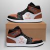 NCAA Virginia Cavaliers Orange Black Air Jordan 1 High Sneakers