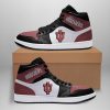 NCAA Indiana Hoosiers Black Crimson Air Jordan 1 High Sneakers