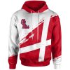 NCAA Ole Miss Rebels Red White Pullover Hoodie V7