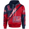 NCAA Ole Miss Rebels Red Blue Pullover Hoodie V4