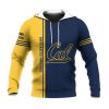 NCAA California Golden Bears Custom Text Number Blue Pullover Hoodie V3