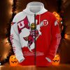 NCAA Utah Utes Red White Mascot Zip Up Hoodie V2