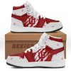 NCAA Indiana Hoosiers White Crimson Air Jordan 1 High Sneakers