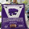 NCAA Kansas State Wildcats Purple White 1896 Quilt Blanket