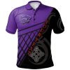 NCAA Kansas State Wildcats Custom Text Purple Black Polo Shirt V2