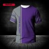 NCAA Kansas State Wildcats Custom Text Number Purple Silver T-Shirt V5