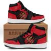 NCAA Maryland Terrapins Red Black Air Jordan 1 High Sneakers V2