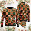 NCAA Miami Hurricanes Orange Green Ugly Christmas Sweater V2