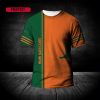 NCAA Miami Hurricanes Custom Text Number Orange Green T-Shirt V5