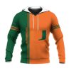 NCAA Miami Hurricanes Custom Text Number Orange Green Pullover Hoodie V5