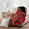 NCAA Maryland Terrapins Mascot Red Fleece Blanket V2