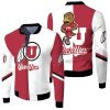 NCAA Utah Utes Red White Mascot Bomber Jacket V2