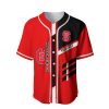 NCAA NC State Wolfpack Custom Text Red Black Baseball Jersey V2