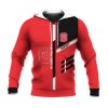 NCAA NC State Wolfpack Custom Text Red Black Pullover Hoodie V2