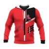 NCAA Ole Miss Rebels Custom Text Red Black Pullover Hoodie V3