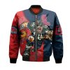 NCAA Ole Miss Rebels Custom Number Red Blue Bomber Jacket V2