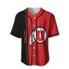 NCAA Utah Utes Custom Text Number Red Black Baseball Jersey V5