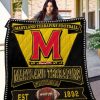 NCAA Maryland Terrapins Black Gold Est 1892 Quilt Blanket