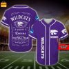 NCAA Kansas State Wildcats Custom Name Purple Baseball Jersey V2