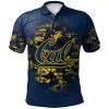 NCAA California Golden Bears Custom Text Number Blue Polo Shirt V2