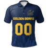 NCAA California Golden Bears Custom Text Number Blue Polo Shirt V9