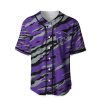 NCAA Kansas State Wildcats Purple Silver Baseball Jersey V4