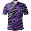 NCAA Kansas State Wildcats Purple Silver Polo Shirt V4
