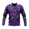 NCAA Kansas State Wildcats Custom Text Number Purple Silver Pullover Hoodie V4
