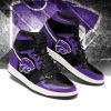 NCAA Kansas State Wildcats Purple Black Air Jordan 1 High Sneakers