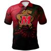 NCAA Maryland Terrapins Coconut Trees Red Polo Shirt V17